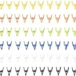 Metal Office Paper & Binder Clips in Multicolor - Set of 60