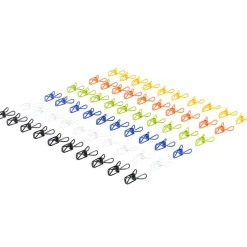 Metal Office Paper & Binder Clips in Multicolor - Set of 60