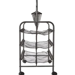 Metal Shoe Storage Rack with Wheels - 4-Tier