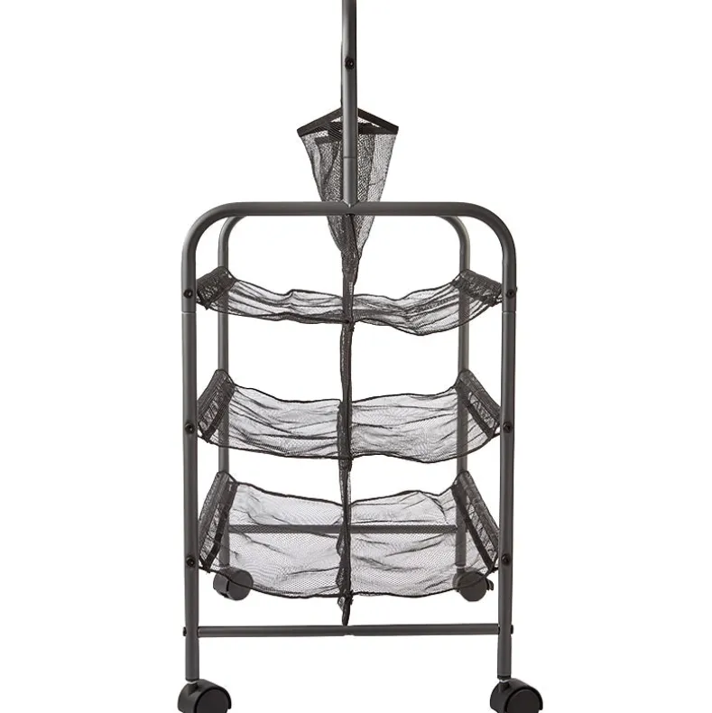 Metal Shoe Storage Rack with Wheels - 4-Tier