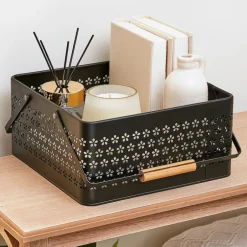 Metal Storage Organizer Caddy with Handles