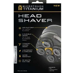 Microtouch Titanium Head Shaver With 5 Flexible Heads Cordless