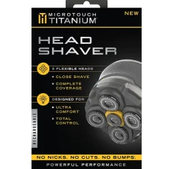 Microtouch Titanium Head Shaver With 5 Flexible Heads Cordless