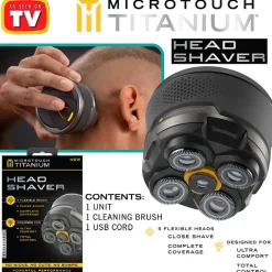 Microtouch Titanium Head Shaver With 5 Flexible Heads Cordless