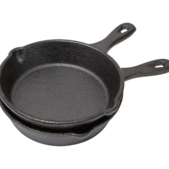Mini 4.5" Cast Iron Skillet Single Serve Set of 2