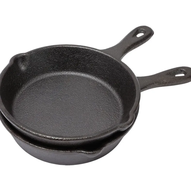 Mini 4.5" Cast Iron Skillet Single Serve Set of 2