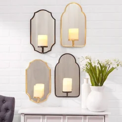 Mirror Wall Sconce With LED Candle