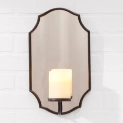 Mirror Wall Sconce With LED Candle
