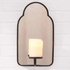 Mirror Wall Sconce With LED Candle
