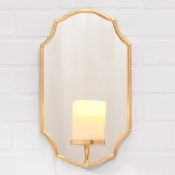 Mirror Wall Sconce With LED Candle