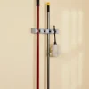 Mop & Broom Wall Mounted Storage Organizer Rack - 4 Slots