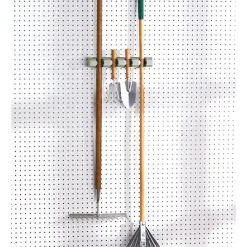 Mop & Broom Wall Mounted Storage Organizer Rack - 4 Slots