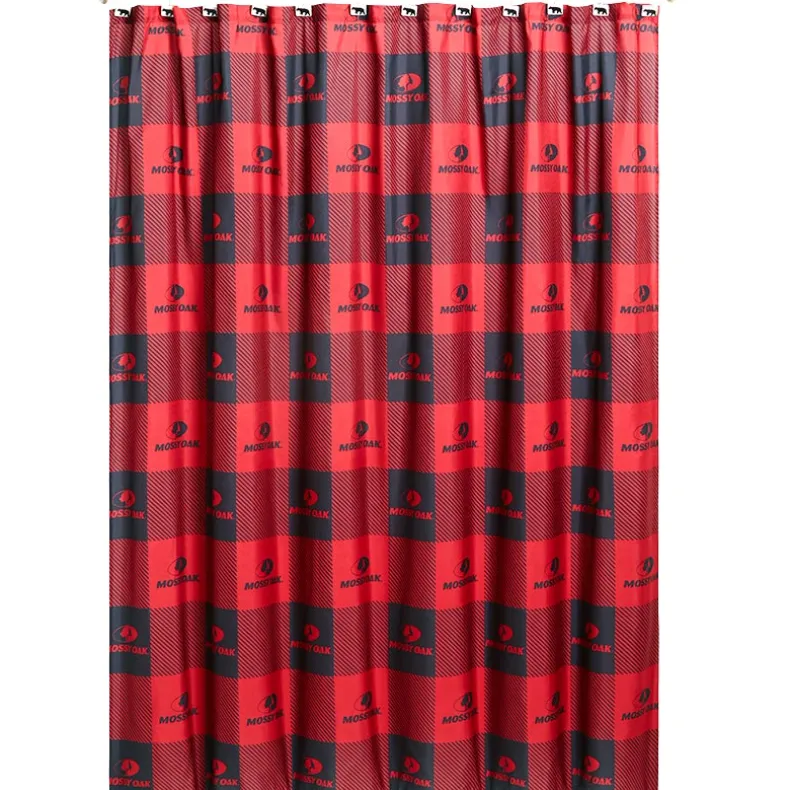 Mossy Oak Buffalo Logo Shower Curtain, Rug, Hand Towels, Valance, Hooks