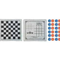 Mossy Oak Checkers and Tic-Tac-Toe Rug - Dual-Sided Game Board