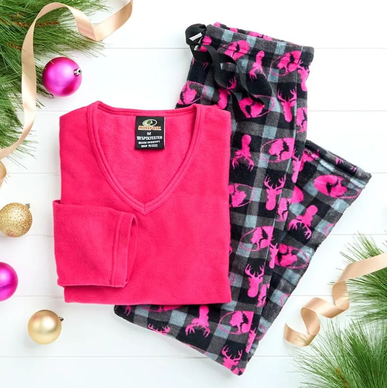 Mossy Oak Fleece Women's Pajama Set 2 Piece