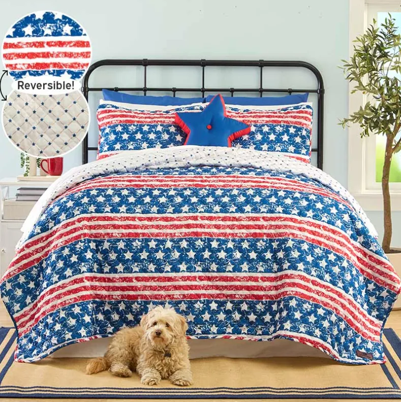 Mossy Oak Stars and Stripes Reversible Quilt, Full/Queen or King