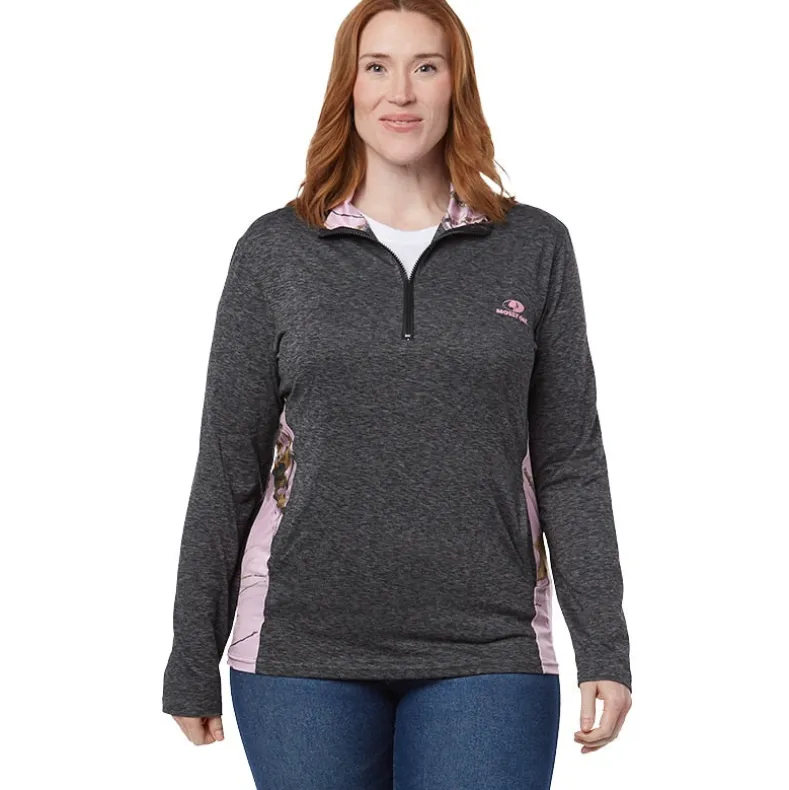 Mossy Oak Women's Quarter Zip Pullover