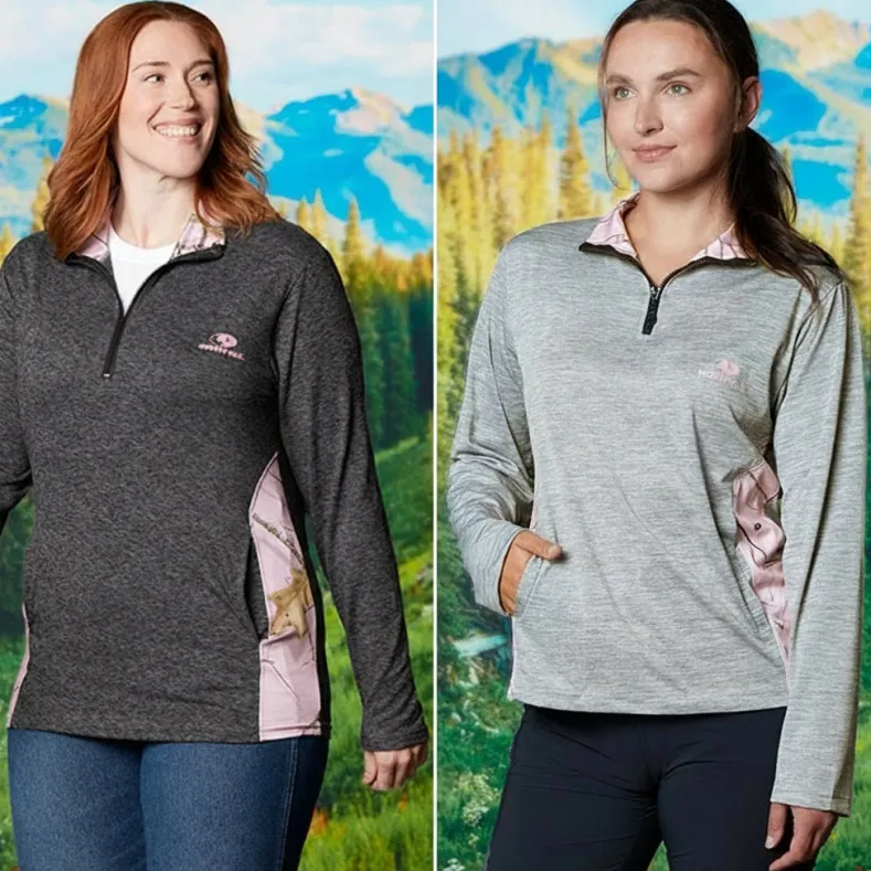 Mossy Oak Women's Quarter Zip Pullover