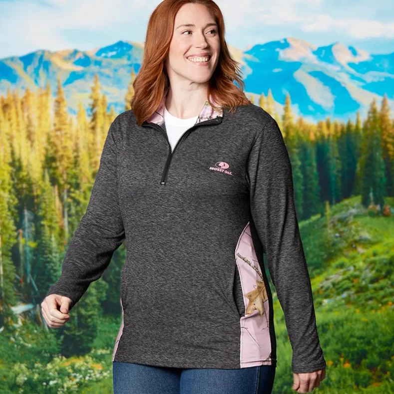 Mossy Oak Women's Quarter Zip Pullover