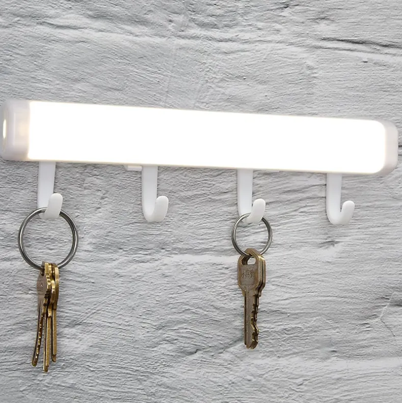 Motion Sensor Cordless LED Night Light With Hooks for Closet, Hallway