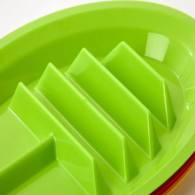 Multicolor Divided Taco Plates - Set of 4