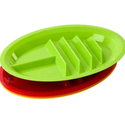 Multicolor Divided Taco Plates - Set of 4