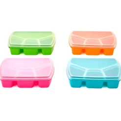Multicolored Microwave Trays with Lids - Set of 4