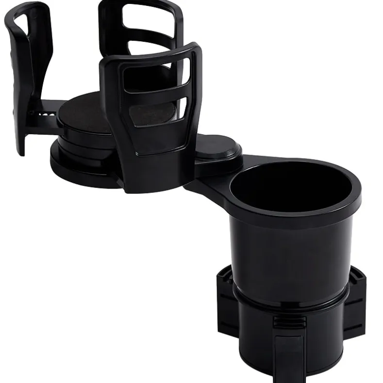 Multifunctional Adjustable Car Cup Holder for Dual Cups and Snacks