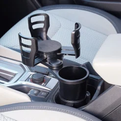 Multifunctional Adjustable Car Cup Holder for Dual Cups and Snacks