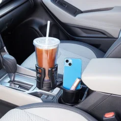 Multifunctional Adjustable Car Cup Holder for Dual Cups and Snacks