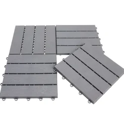 Multi Purpose Interlocking Gray Tiles - Set of 9