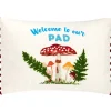 Mushroom Garden Embroidered Decorative Pillow
