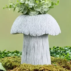 Mushroom Planter Gray Large Medium or Small Garden
