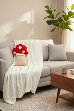 Mushroom Shaped Decorative Pillow