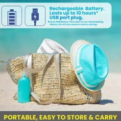 My Foldaway™ Rechargeable Fan - Compact and Portable Cooling Solution
