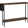 Narrow Console Table 2-Tier with Side Pocket