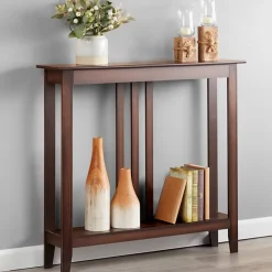 Narrow Entryway Wood Console Accent Table