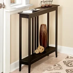 Narrow Entryway Wood Console Accent Table