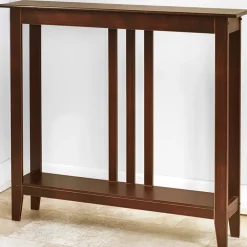 Narrow Entryway Wood Console Accent Table