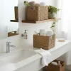 Narrow Storage Tower with 6 Shelves or Set of 2 Wicker Baskets