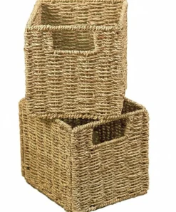 Narrow Storage Tower with 6 Shelves or Set of 2 Wicker Baskets