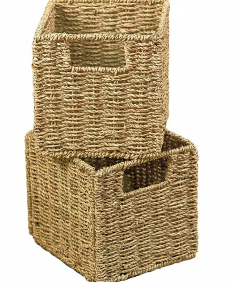 Narrow Storage Tower with 6 Shelves or Set of 2 Wicker Baskets