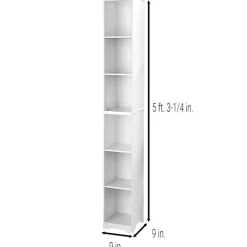 Narrow Storage Tower with 6 Shelves or Set of 2 Wicker Baskets