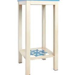 Nautical Accent Wooden End Tables - Anchor or Wheel Design