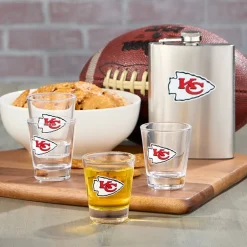 NFL Flask and Shot Glass Gift Set