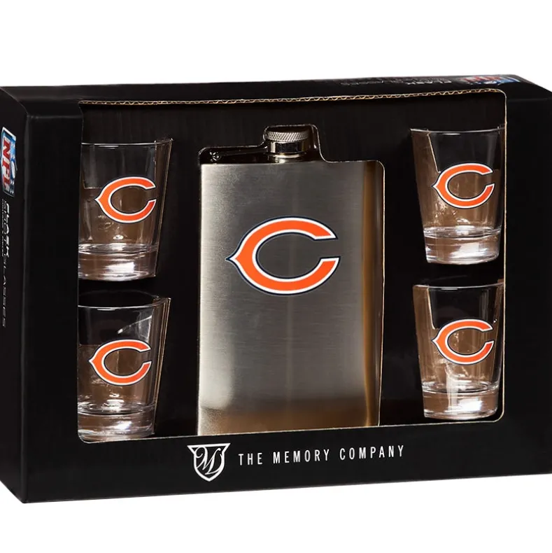 NFL Flask and Shot Glass Gift Set