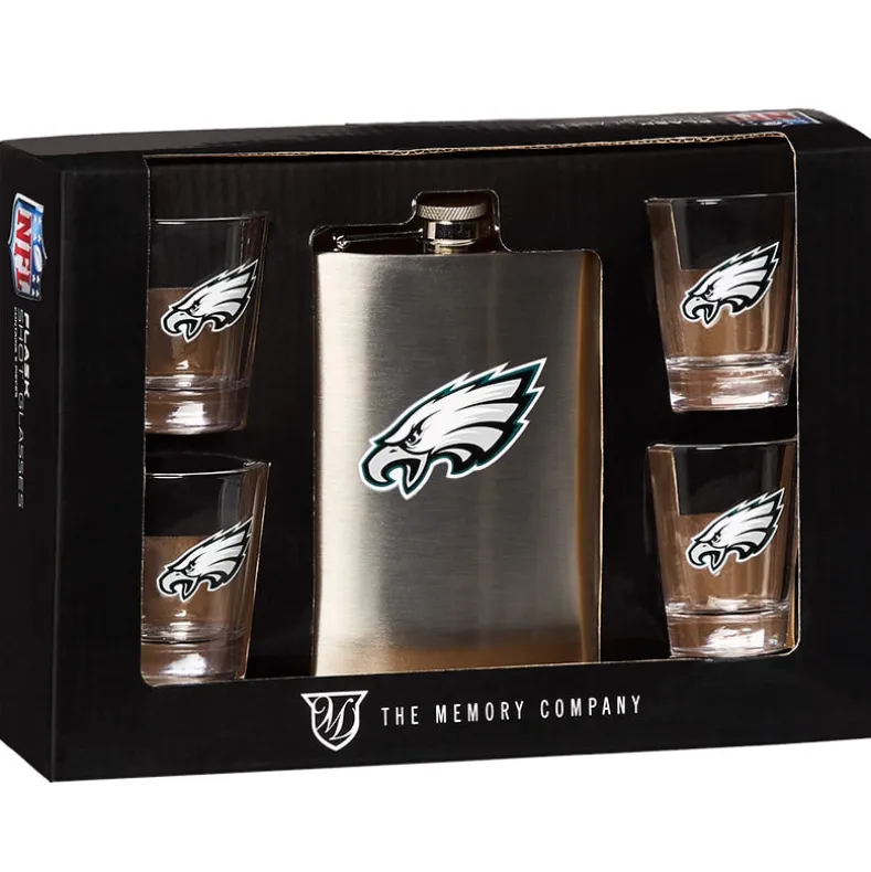 NFL Flask and Shot Glass Gift Set