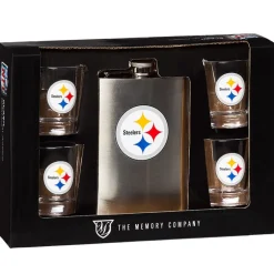 NFL Flask and Shot Glass Gift Set
