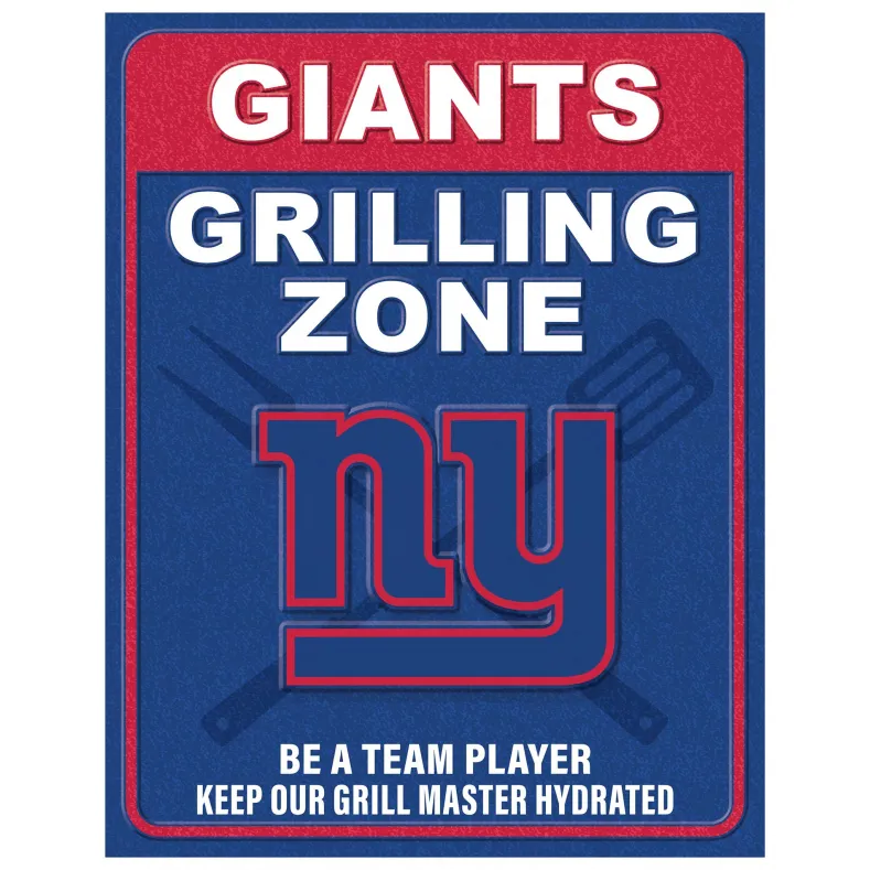 NFL Grill Zone Metal Sign