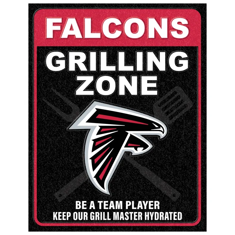 NFL Grill Zone Metal Sign